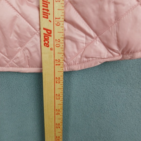 J Crew Crewcuts Quilted Vest Girls Medium‎ Pink Mock Neck Full Zip Outerwear - Picture 9 of 10